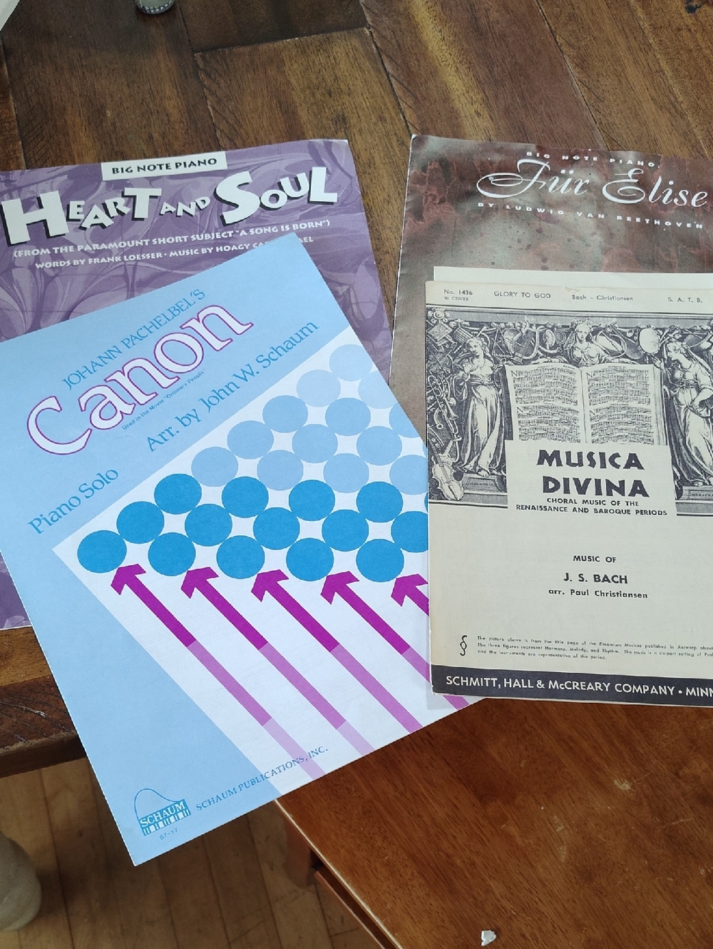 miscellaneous Vintage Sheet Music Bach, Beethoven, Pachelbel, Etc.